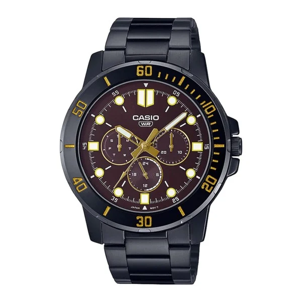 Casio Analog Red Dial Watch for Men - MTP-VD300B-5EUDF